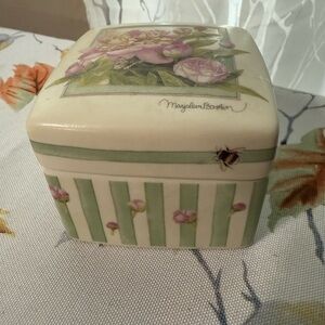 Marjolein Boskin Floral Ceramic Trinket Box